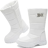 FINIWOR Womens Snow Boots Mid Calf Winter Boots for Women Warm Faux Fur Lined Side Zipper Non-Slip Boots