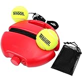 Teloon Solo Tennis Trainer Rebound Ball with String for Self Tennis Practice Training Tool for Adults or Kids Beginners with 2 String Balls Elastic and a Portable Mesh Bag