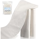 DEWEST 3Pcs Organic Cotton Flannel for Castor Oil Pack, Natural & Unbleached, Highly Absorbent & Reusable, Rectangular or Squ