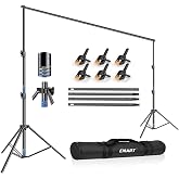EMART 12x10Ft Heavy Duty Backdrop Stand, Adjustable Banner Stand for Photo | Background Stand Backdrop with 6 Clamps，Back Drop Stand for Party, Photo Studio, Wedding, Birthday, Exhibitions，Photography