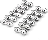 Rybtd M4 Duplex Wire Rope Grips 12 PCS 304 Stainless Steel Clamp for 3mm Wire view 3