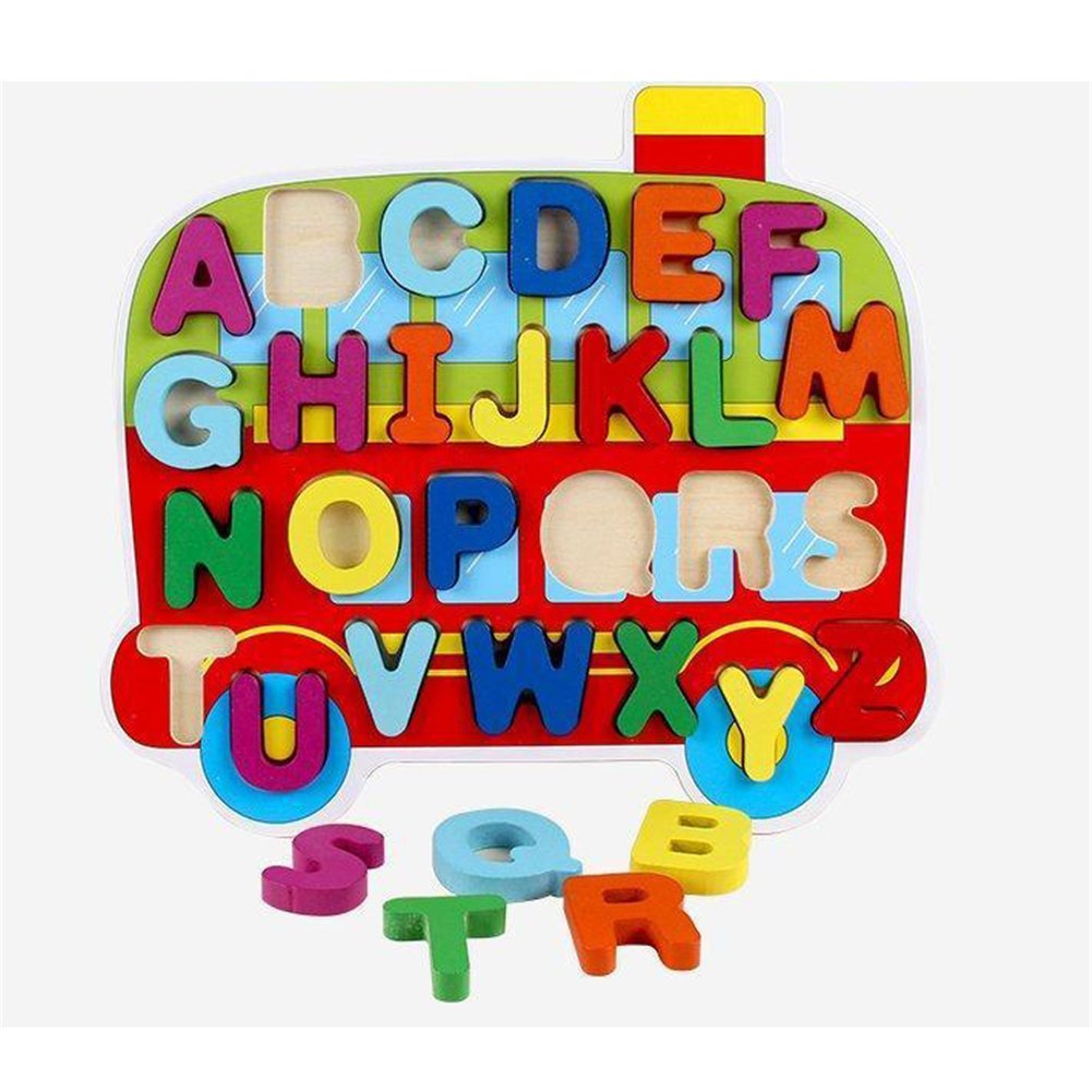  Remeehi Wooden Puzzle Alphabet Number And Shape