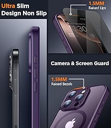FATUOQIA Privacy Case for iPhone 15 Pro,Magnetic
