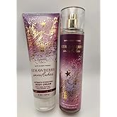 Bath & Body Works Fragrance Gift Sets (Strawberry Snowflakes Mist-Cream Set)