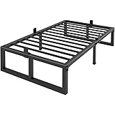 Yitong Angel Twin XL Size Bed Frame, 14 Inch Heavy Duty Support 3500 lbs Metal Platform, No Box Spring Needed/Noise Free/Non-Slip/Steel Slat Support/Easy Assembly