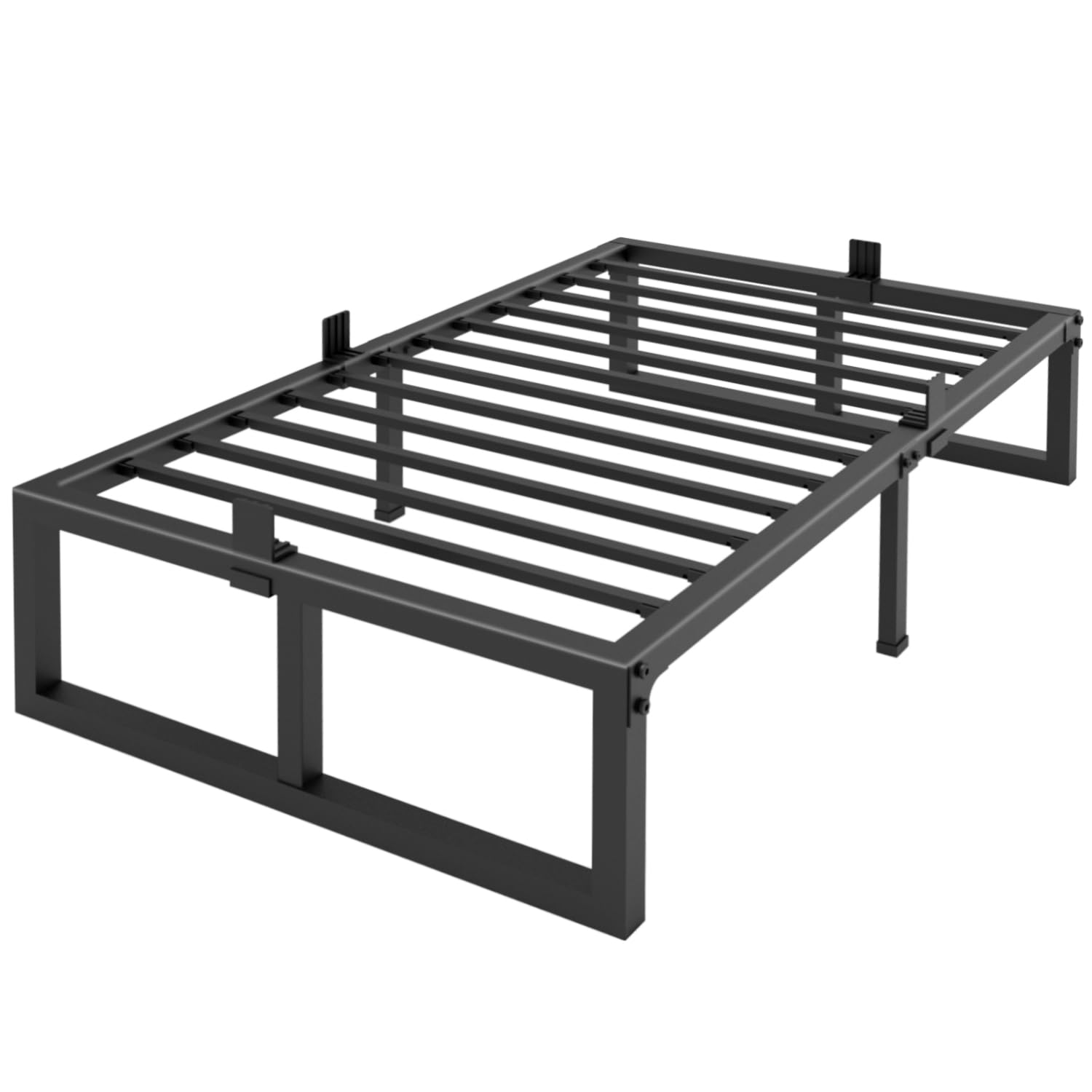 Photo 1 of Yitong Angel Twin XL Size Bed Frame, 14 Inch Heavy Duty Support 3500 lbs Metal Platform, No Box Spring Needed/Noise Free/Non-Slip/Steel Slat Support/Easy Assembly