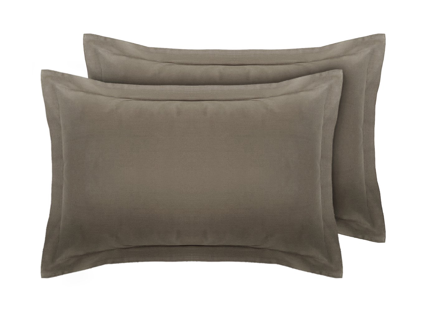 Every Thread Counts - 2 oxford poly cotton pillow cases - Luxury Anti-wrinkle, smooth, durable and cozy, stain Resistant cool and breathable 2 oxford pillow covers (Grey)