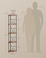SONGMICS HOME 5-Tier Corner Shelf Rustic Brown LBC610K01 Toolless Assembly view 2