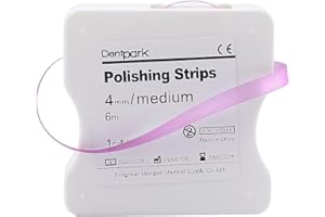 faruijie Dental Polishing Strip - Dental File for Teeth Deep Teeth Cleaning Tool Teeth Abrasive Finishing Strip Sanding Grinding Dental Sandpaper 4mm x 6M