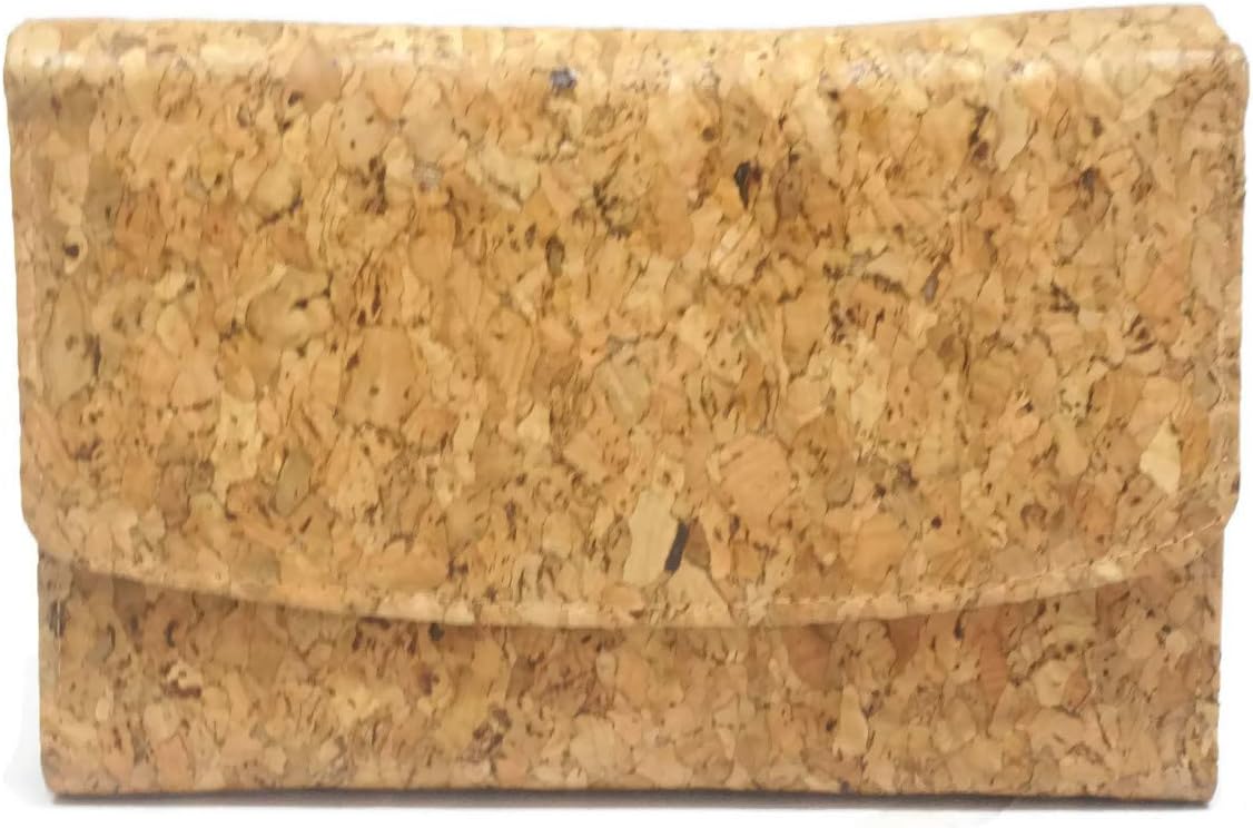 Vegan Wallet Cork Women Bifold with Zipper for coin slot 3pub-new