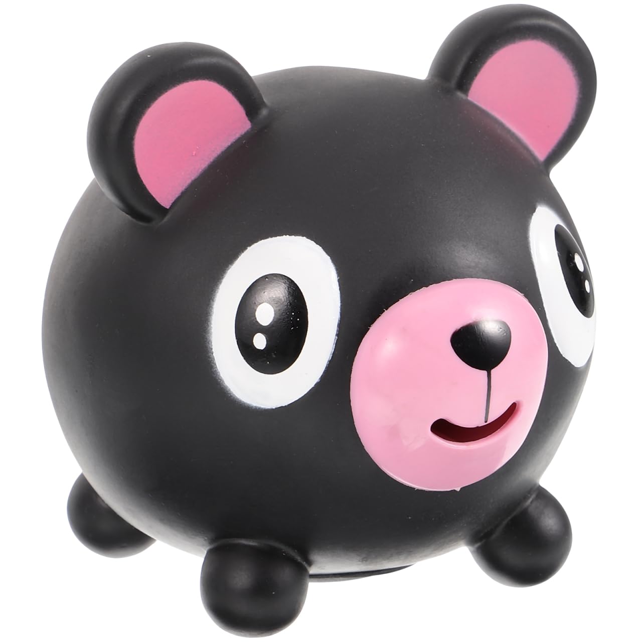 Alipis Stress Squeeze Toys, Cute Squeeze Stress Pig Sound Sticking Tongues Toys, Stress Ball for Kids Puking Ball Toys Gift Home Decoration (Black Bear)