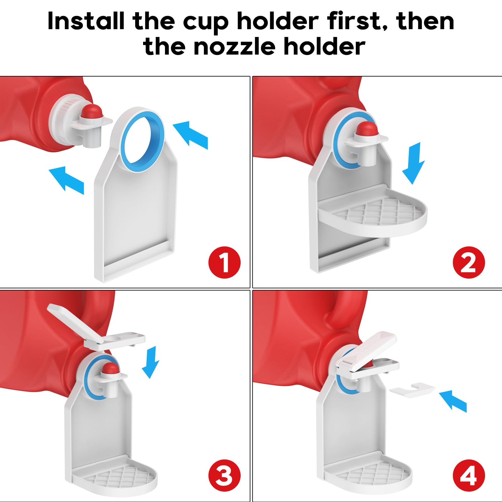 Laundry Detergent dispenser Cup Holder,Nozzle Upgraded Labor-Saving Switch Easily No More runny or Messy Laundry Detergent, Laundry Cup Holder and drip Tray room organization and storage