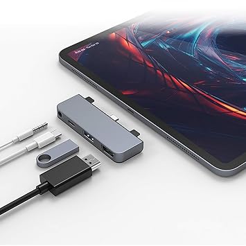 Hyperdrive 4 In 1 Usb C Hub For Ipad Pro Air With Type C Ports Type