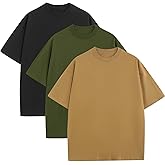 Mens Oversized T-Shirts Fashion Loose Fit Crewneck Tshirt Streetwear Heavyweight Short Sleeve Tee Shirt Gym Workout Tops