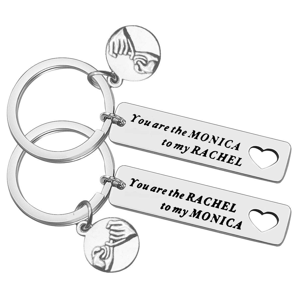 Huwujiu Best Friend Keyring Friendship Gifts for Women You are the Monica to My Rachel Keyring Set Christmas Birthday Gifts Valentines Day Gifts TV Show Merchandise Friends Gifts for Women