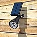 AMIR 2 in 1 Solar Spotlights, Upgraded Solar Garden Lights Outdoor, Waterproof 4 LED Landscape Lighting, Adjustable Solar Wall Lights with Auto On/ Off for Yard Driveway Pathway Pool Tree Patio (Red)