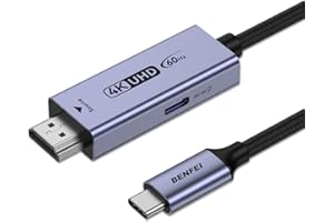 BENFEI HDMI to USB C Cable 6 feet 4K@60Hz, Unidirectional HDMI (Source) to USB-C (Display) Adapter for MacBook, Steam Deck, P