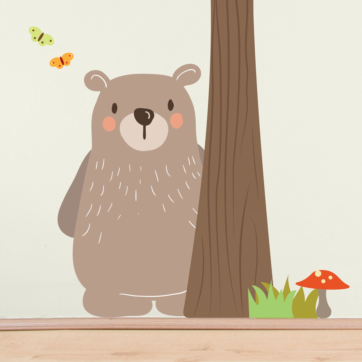 Woodland Bear Wall Sticker for Baby's Nursery, Child's Bedroom or playroom