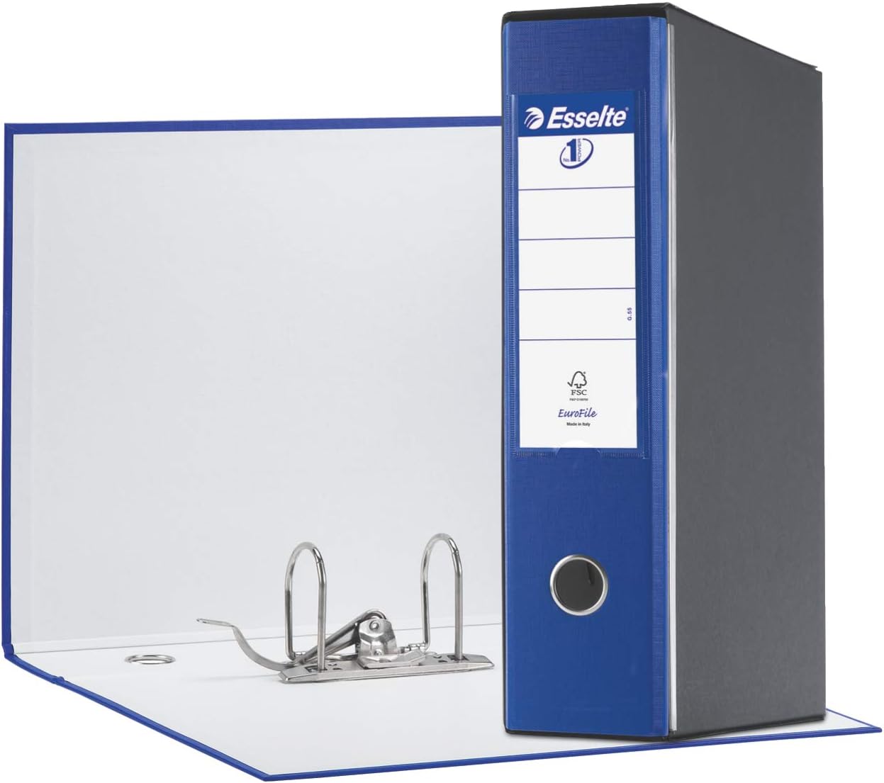 Esselte Eurofile Lever Arch File with Plastic Cover - Protocol Format Dorso 8 cm Blue - Image 4