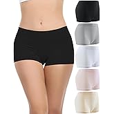 Begrily Boy Shorts Underwear for Women, Ladies Nylon Stretch Comfort Flex Fit Seamless Boyshort Panties Boxer Briefs 5 Pack
