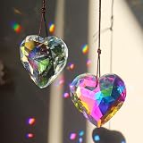 TIANHOO 2 Pcs Heart Shaped Crystal Prism Suncatchers for Home & Garden view 1