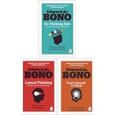 Edward de Bono Collection 3 Books Set (Six Thinking Hats, Lateral Thinking, Teach Yourself To Think)