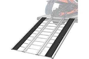 BEJONI 85" L Tri-Fold Snowmobile Ramp, Extra-Wide Aluminum Loading Ramps, 1600LBS, Heavy-Duty ATV Ramp for Pickup Truck, Trailer, UTVs, ATVs, Motorcycles, Dirt Bikes, Winter Gift for Man