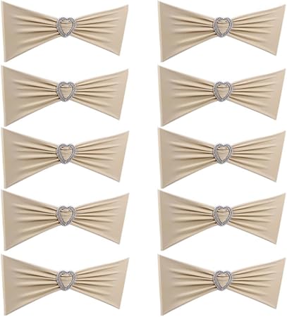 Swiduuk 10 Pcs Housse De Chaise Avec Nœud En Rubans Groupe Salle A