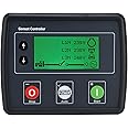 Luqeeg DSE4510 Generator Controller, LCD Display Generator Genset Controller, Auto Start Stop Mains Failure Control Module 3 Phase Generator Set Controller with Three Remotes