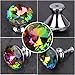HOMEIDEAS 10PCS 30MM Colorful Crystal Knobs Glass Cabinet Knobs Drawer Pulls Handle for Home, Cabinet, Drawer and Dresser, 3 Size Screws