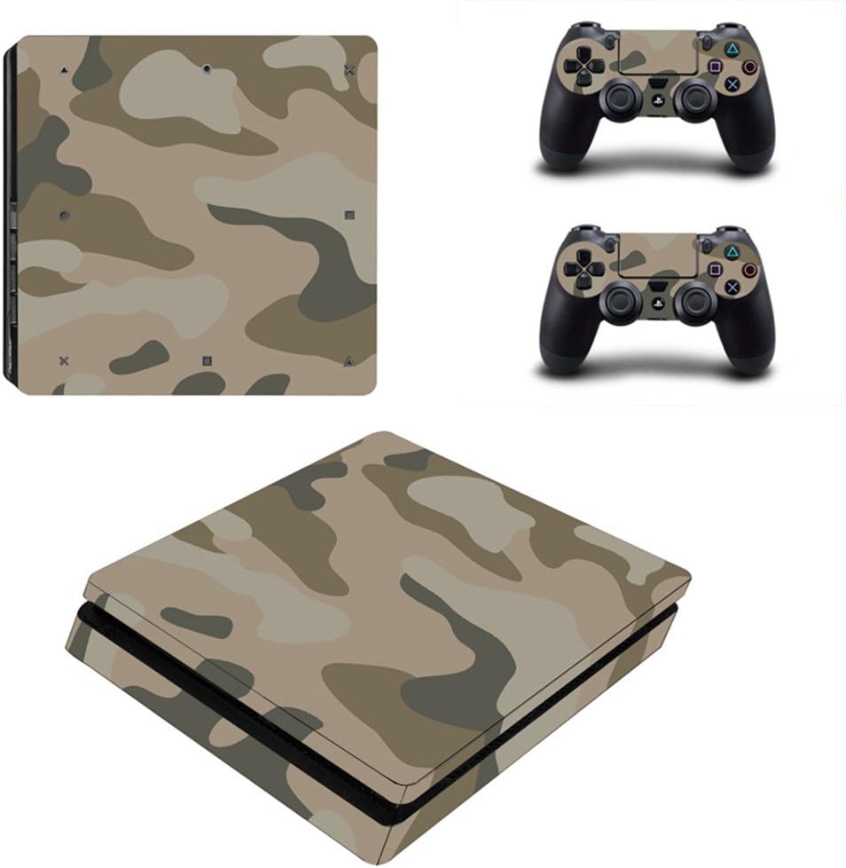 Happyit PS4 Slim Skin Sticker Vinyl Decal Protective Skin For Sony PlayStation 4 Slim Console + 2 Controller Pack (B) B5