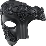Oidea Men's Masquerade Mask Half Face Greek Roman Warrior Vintage Phantom view 1