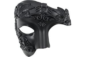 OIDEA Masquerade Mask for Men: Vintage Half Face Roman Warrior Phantom Of The Opera Masks Mardi Gras Carnival Venetian Mask