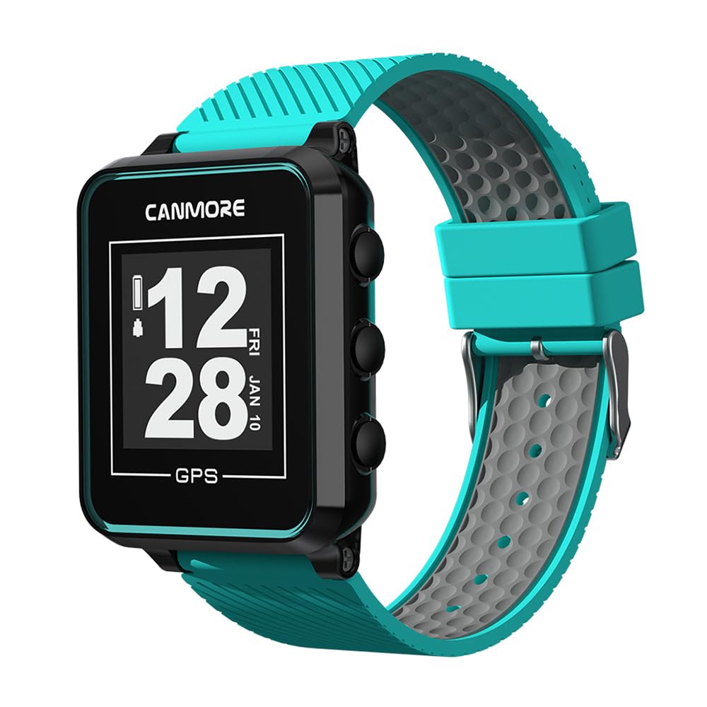 CANMORE TW353 Golf GPS Watch for Men and Women, High Contrast LCD Display, Free Update Over 41,000 Preloaded Courses Worldwide, Lightweight Essential Golf Accessory for Golfers, Turquoise