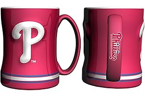 BOELTER BRANDS MLB Philadelphia Phillies 14-Ounce Sculpted Relief Mug