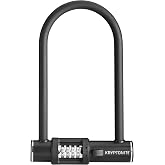 Kryptonite Parkview Combo Bike U-Lock, 12mm Steel Anti-Theft Bicycle Lock | Resettable 4-Digit Combination Lock, 4in x 8in Interior, High Security Anti-Theft Protection for Bicycles and Sports Gear
