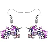 YAYAKO Enamel Alloy Unicorn Earrings Dangle Fantasy Horse Jewlery Unicorn Gifts for Women Party Favors Charms