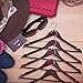 FloridaBrands Wooden Dress Hangers, Mahogany Wood Suit Clothes Hangers with High Grade Extra Smooth Finish & Chrome Hook to Organize Your Wardrobe - (Pack of 16)