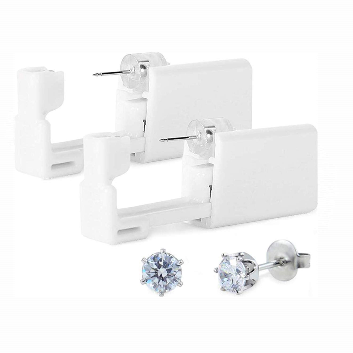 2 Pack Sterile Ear Piercing Gun Disposable Self Ear Piercing Gun Kit Safety Ear Piercing Gun Kit Tool (Grown)