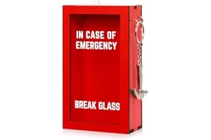 JULEASEL Funny Gift Emergency Box w/Hammer, Break in Case of Emergency Box, Personalized Prank Gag Gift for Birthday Holiday, Funny Office Desk Decor, White Elephant Gift for Friend Coworker Family
