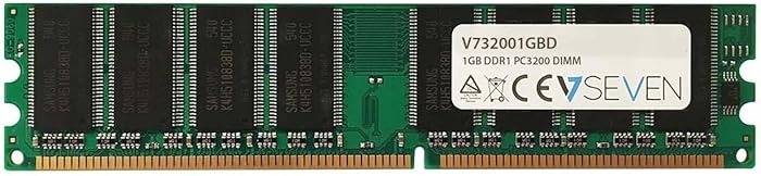 V7 V732001GBD 1GB DDR1 400MHZ CL3 Non ECC DIMM PC3200 2.5VLEG Internal Memory