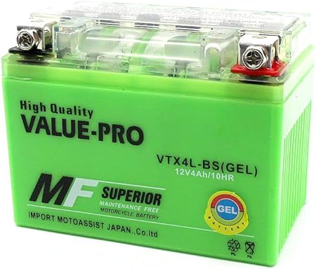 Amazon Vtx4l Bs Value Pro Gel バッテリー 充電済み Ytx4l Bs Ftx4l Bs Yt4l Bs Gt4l Bs 互換 横置きok 液漏れ防止 トゥディ ｄｉｏ Jog レッツ4 他 車 バイク 車 バイク