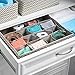 mDesign Large Fabric Dresser Drawer/Closet Storage Organizer for Bedroom - 16 Compartments Hold Lingerie, Bras, Socks, Leggings, Clothes, Ties, Scarves, Spira Collection, 2 Pack, Taupe/Natural Chevron