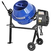 BILT HARD Electric Cement Mixer, 4 Cubic Ft. 550W Portable Concrete Mixer Machine, Wheelbarrow Cement Mixing Tools for Stucco