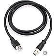 HangTon Ethernet Network Cable for Basler Baumer Matrix 320 220 Cognex Keyence PLC Router Switch Camera Sensor Reader, M12 8 Pin X Coded RJ45 Cat 6A 2M