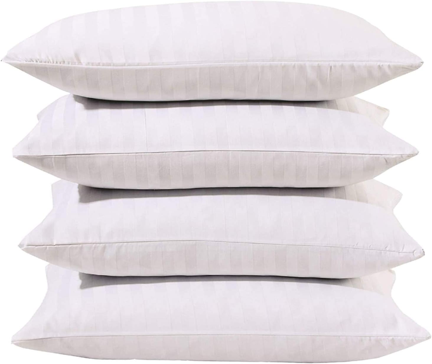 100% Cotton Sateen Set of 4 18"x18" Bedding Throw Pillows Insert cushions Bed & Couch Pillows White Washable Pillow Sham Down Alternative Polyester Fill Square Form Polyester (Pillow Insert, 18x18): Home & Kitchen