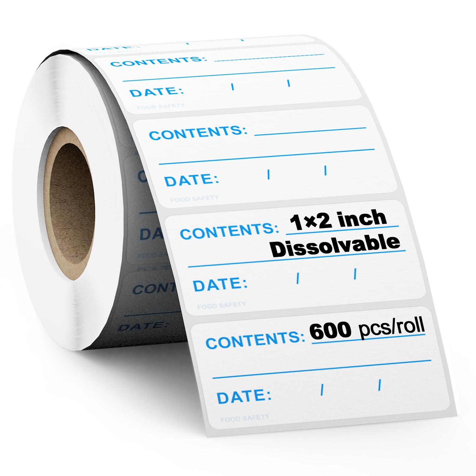 Photo 1 of Labelebal (1roll ) Dissolvable Food Labels Only for Dry Smooth Glass Food Storage - Dissolvable Labels for Food Containers Easy Clean Leaves No Residue,Removable Food Labels-Kitchen Labels