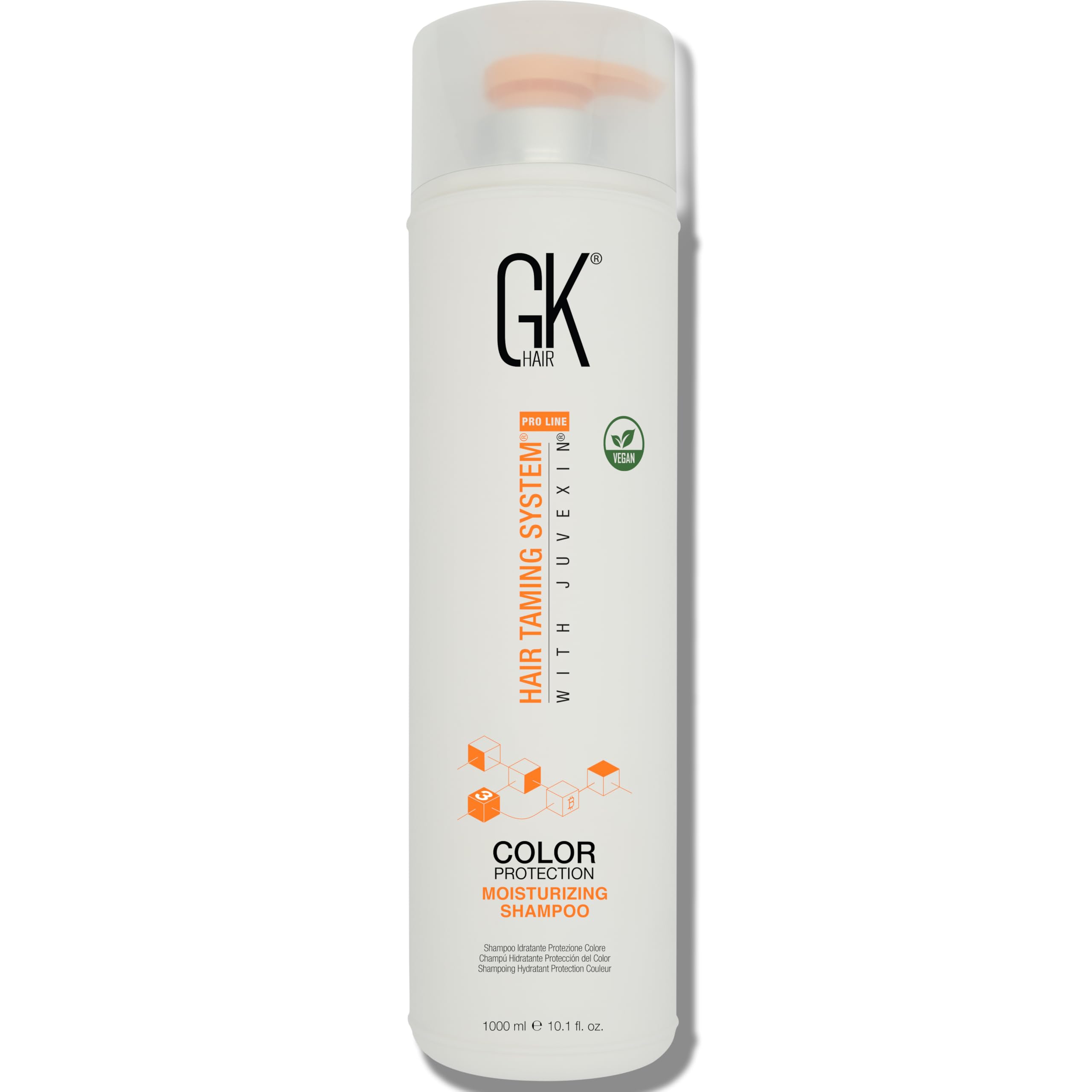GK HAIR Global Keratin Moisturizing Shampoo 1000ml for Colour Treated Dry Damaged Curly Frizzy Maintaining a Hair Treatment Paraben Sulfate Free for Men and Women — image 1