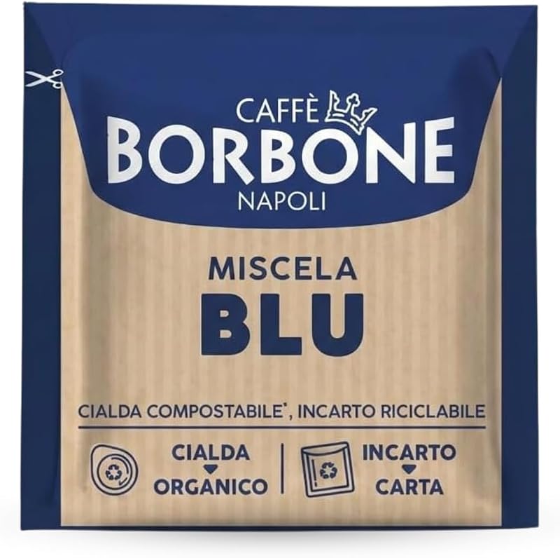 Cápsulas Compostáveis, Mistura de Café Azul - 150 Cápsulas - Compatíveis com o Sistema E.S.E Cápsulas de Papel de 44 mm