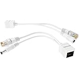 AKORD&reg; POE Passive Power Over Ethernet Adapter Injector Extractor Kit CAT5 (Injector and extractor both included)